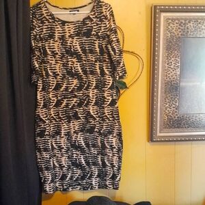 Nature Stylish Black and Cream Dress